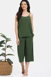 Zivame 2 Mile Fashion Knit Poly Capri Set - Rifle Green — thumbnail 2